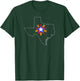 Texas Map Outline, Tricolor Lone Star, Texas In Orange T-Shirt - T-Shirt | Forest