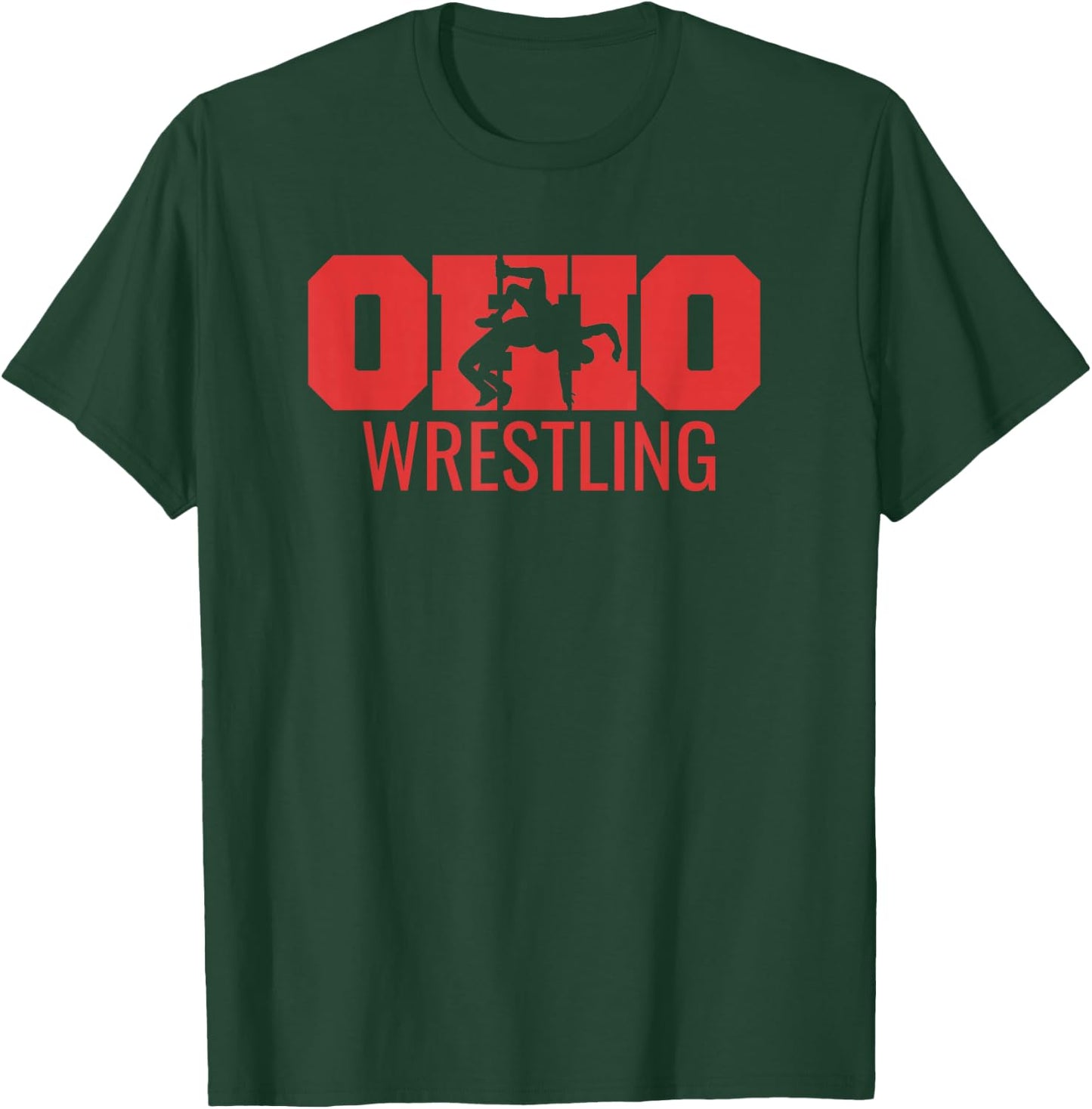State of Ohio Wrestling Freestyle Wrestler Gear Sports Gift T-Shirt - T-Shirt | Forest