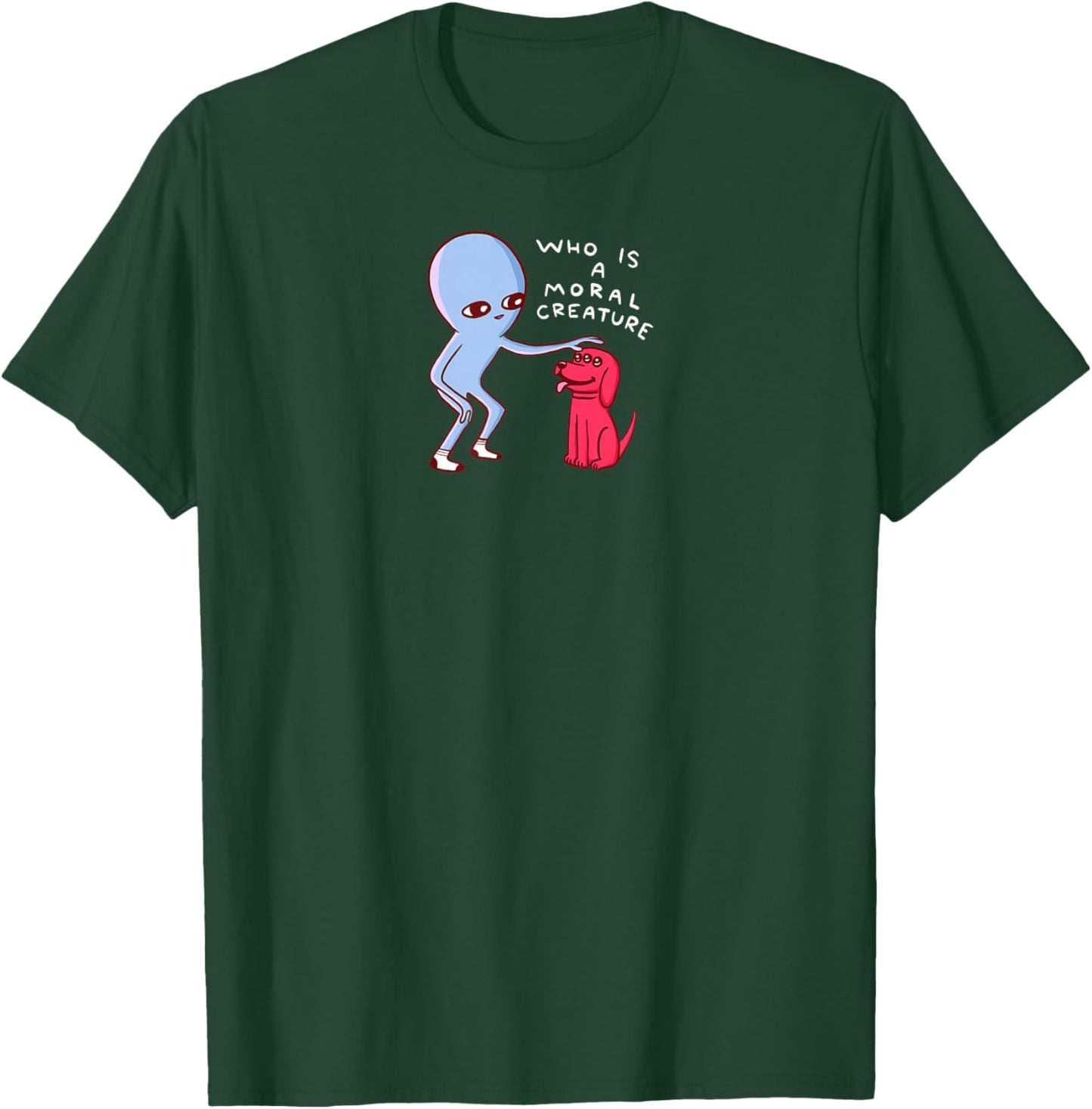 Threadless Nathan W. Pyle Moral Creature Graphic T-Shirt - T-Shirt | Forest