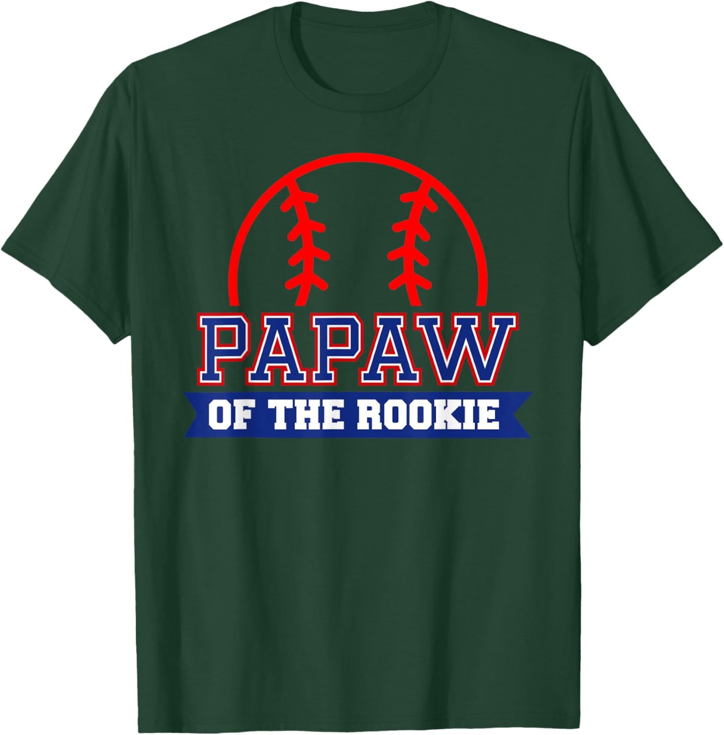 Papaw of Rookie 1st Birthday Baseball Theme Matching Party T-Shirt - T-Shirt | Forest