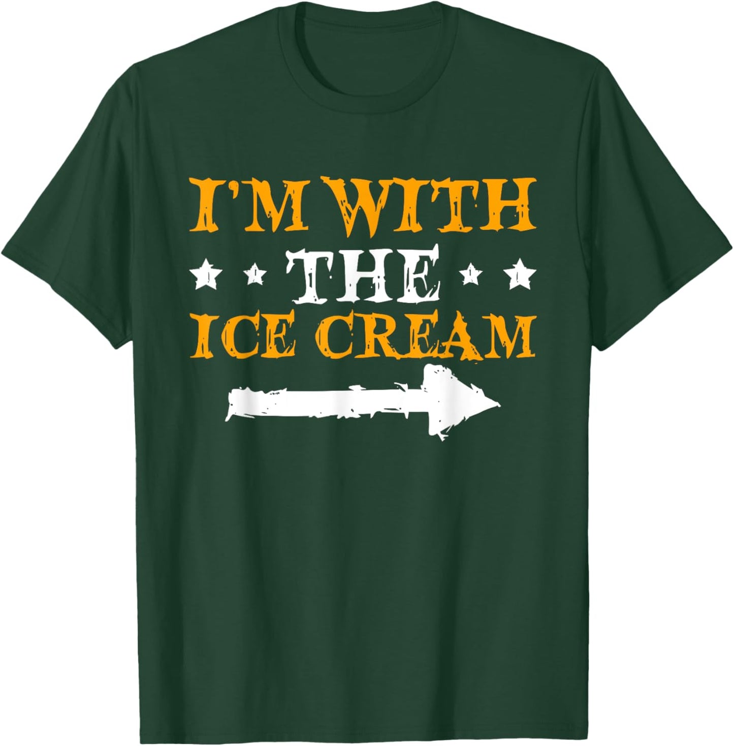 I'm With The Ice Cream Funny Couple Halloween Men Women T-Shirt - T-Shirt | Forest