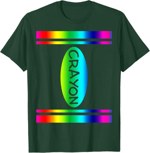 Crayon Rainbow Colours Simple Costume Carnival Halloween T-Shirt - T-Shirt | Forest
