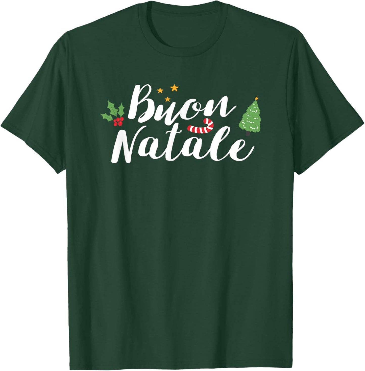 Buon Natale Italy Pride Xmas Holiday Italian Christmas Elves T-Shirt - T-Shirt | Forest