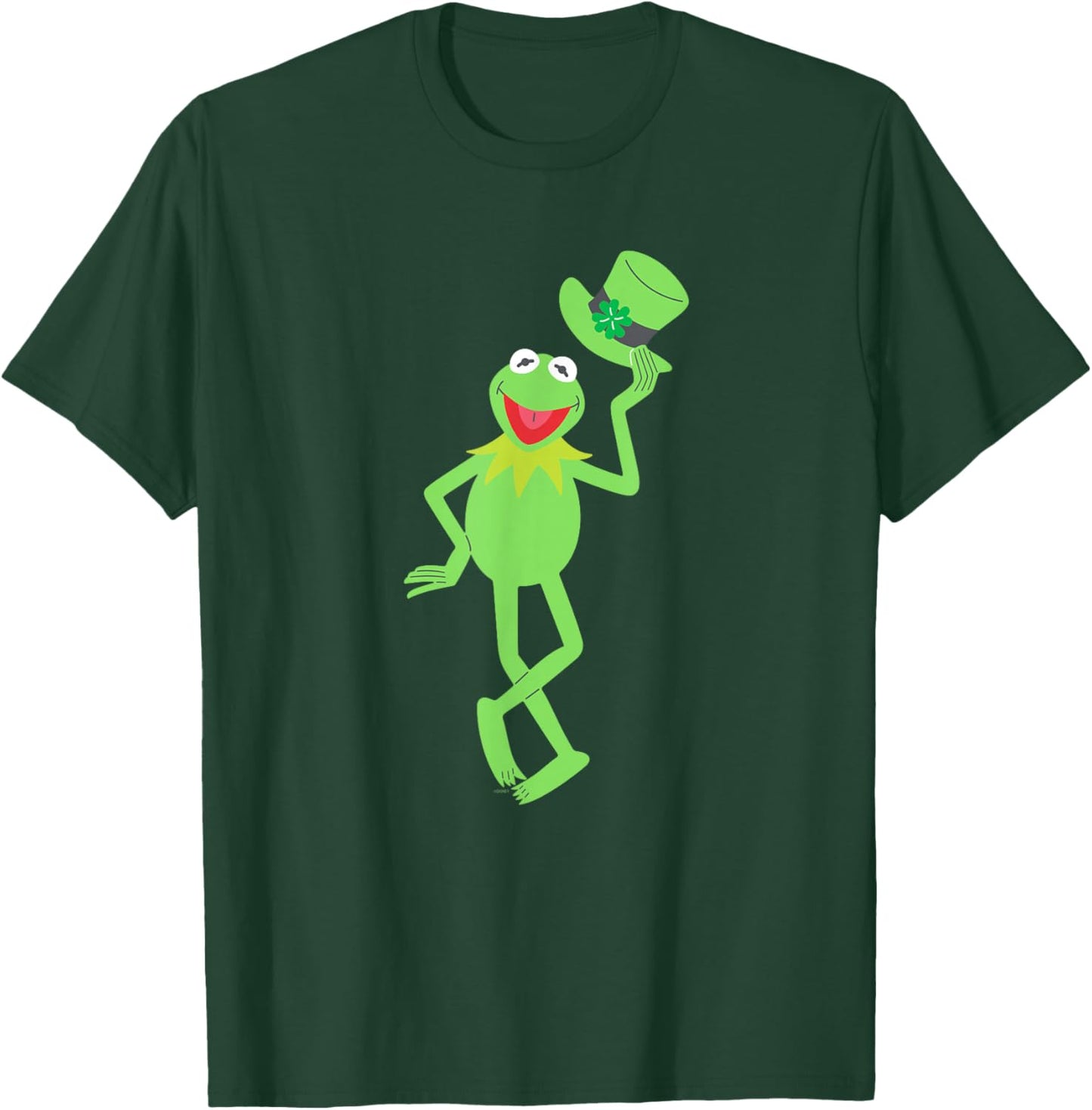 Disney Muppets Kermit the Frog with Top Hat St Patrick's Day T-Shirt - T-Shirt | Forest