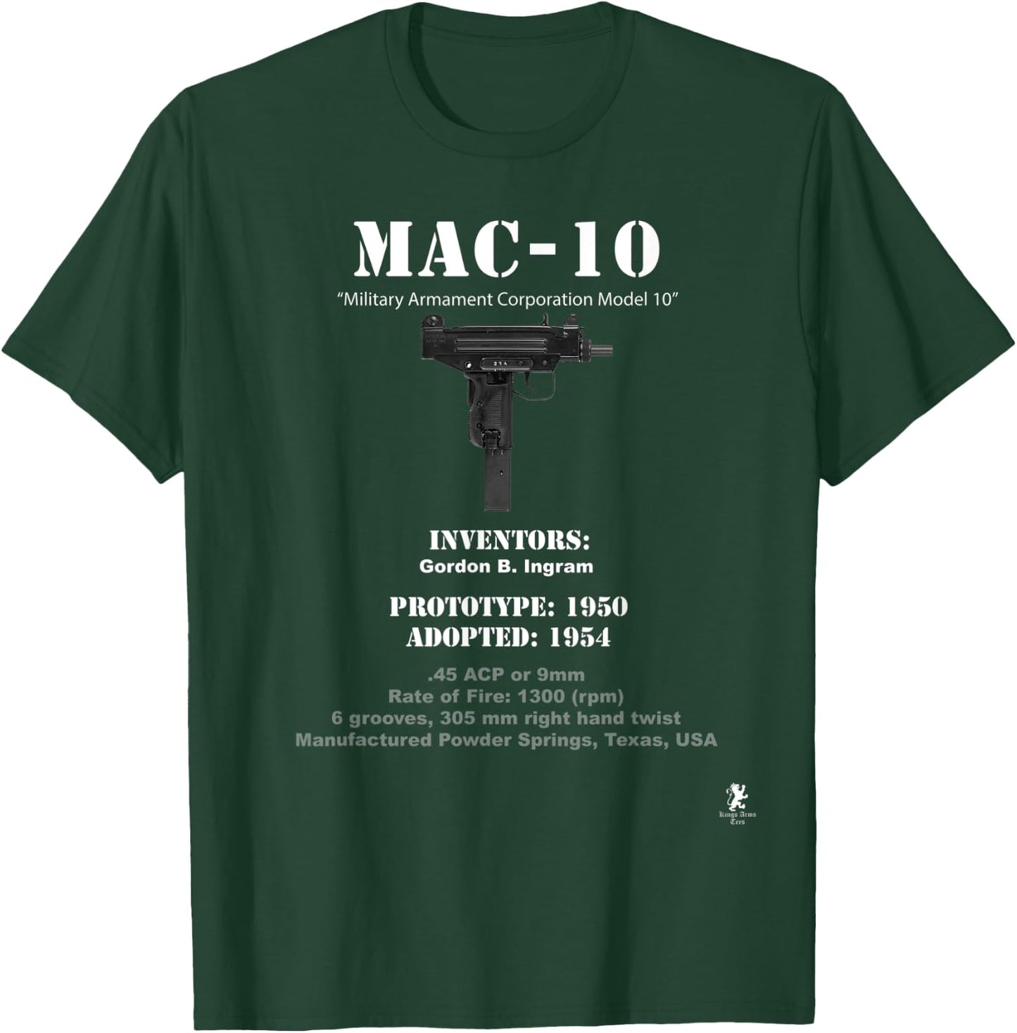 MAC-10 - Invention and History T-Shirt - T-Shirt | Forest