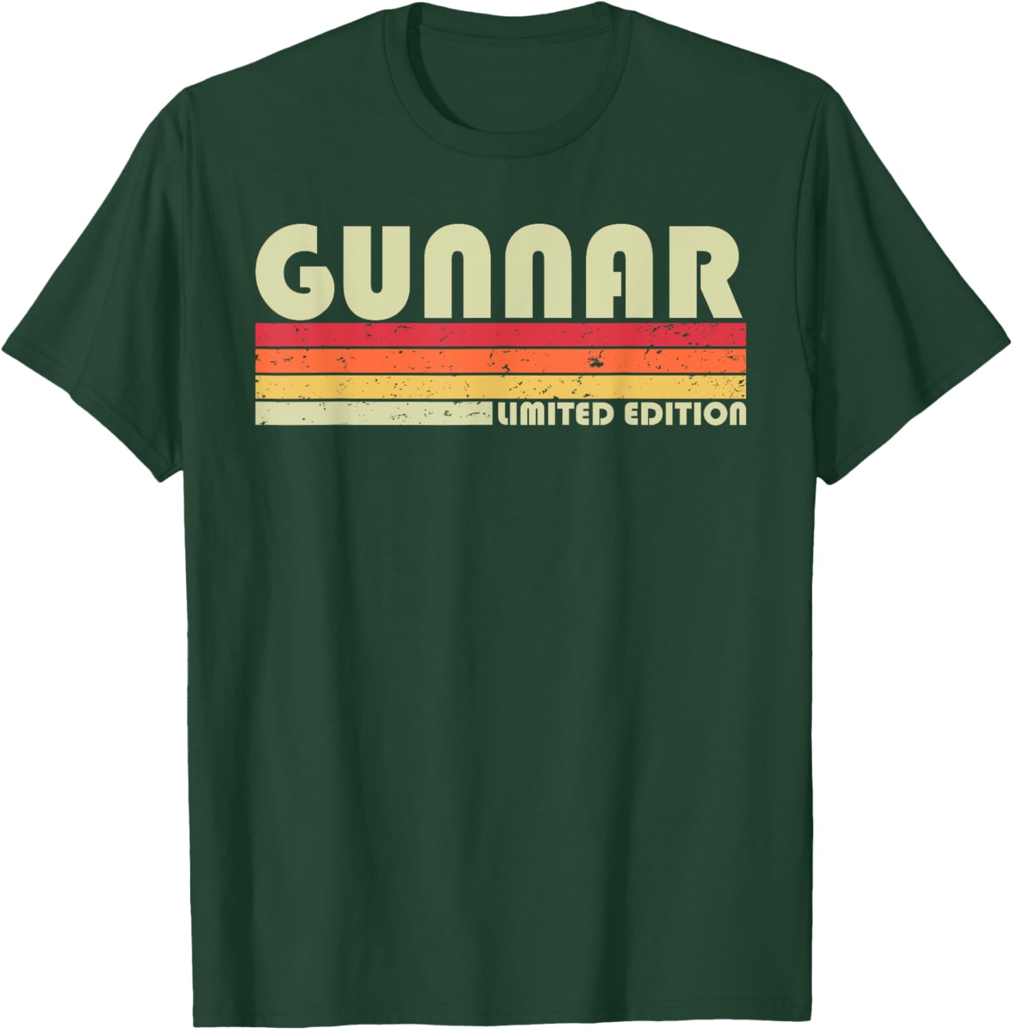 GUNNAR Gift Name Personalized Funny Retro Vintage Birthday T-Shirt - T-Shirt | Forest