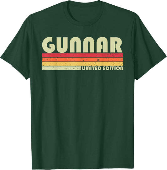 GUNNAR Gift Name Personalized Funny Retro Vintage Birthday T-Shirt - T-Shirt | Forest