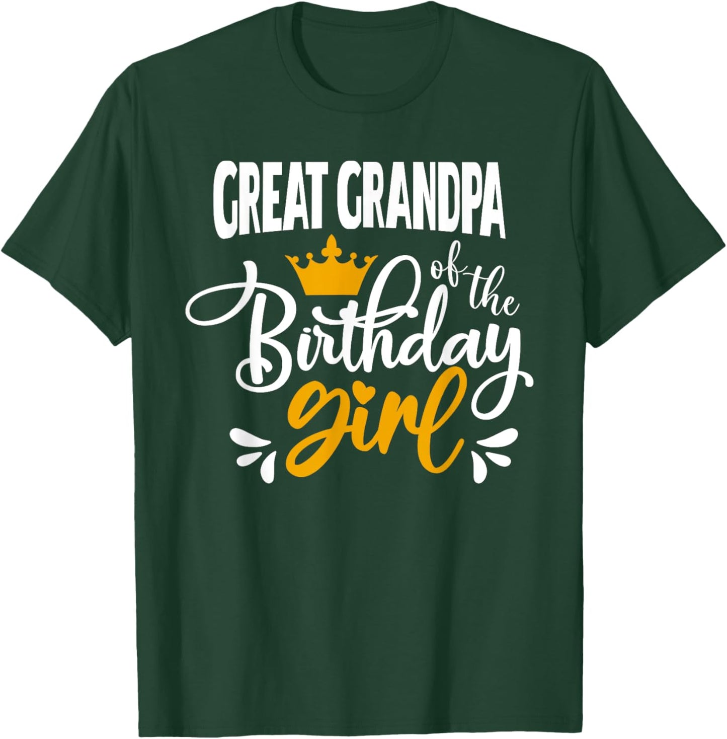 Great Grandpa of The Birthday For Girl Party Birthday For T-Shirt - T-Shirt | Forest