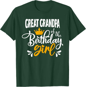Great Grandpa of The Birthday For Girl Party Birthday For T-Shirt - T-Shirt | Forest