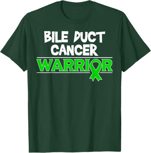 Bile Duct Cancer Awareness Gift Green Ribbon T-Shirt - T-Shirt | Forest