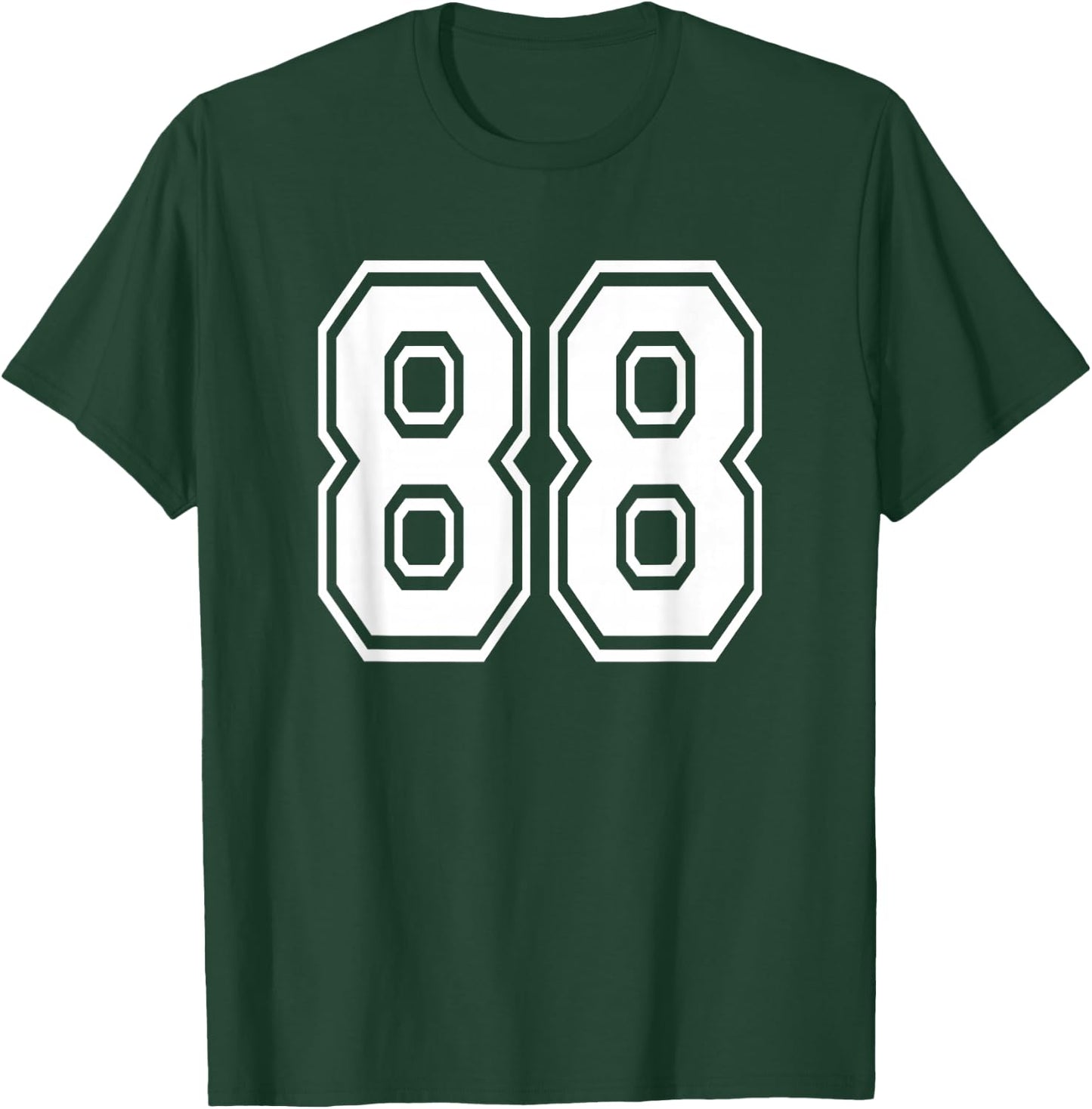 Number 88 Numbered Uniform Sports Jersey Team 88th Birthday T-Shirt - T-Shirt | Forest