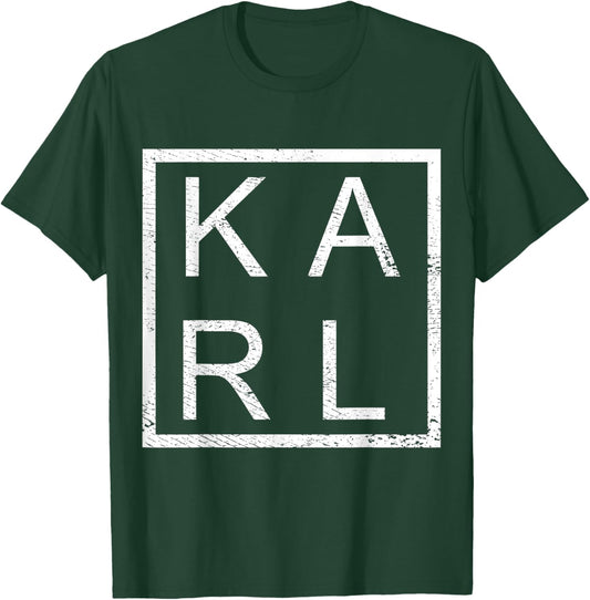 Karl Personalized, Karl Name, Boy Man Karl T-Shirt - T-Shirt | Forest