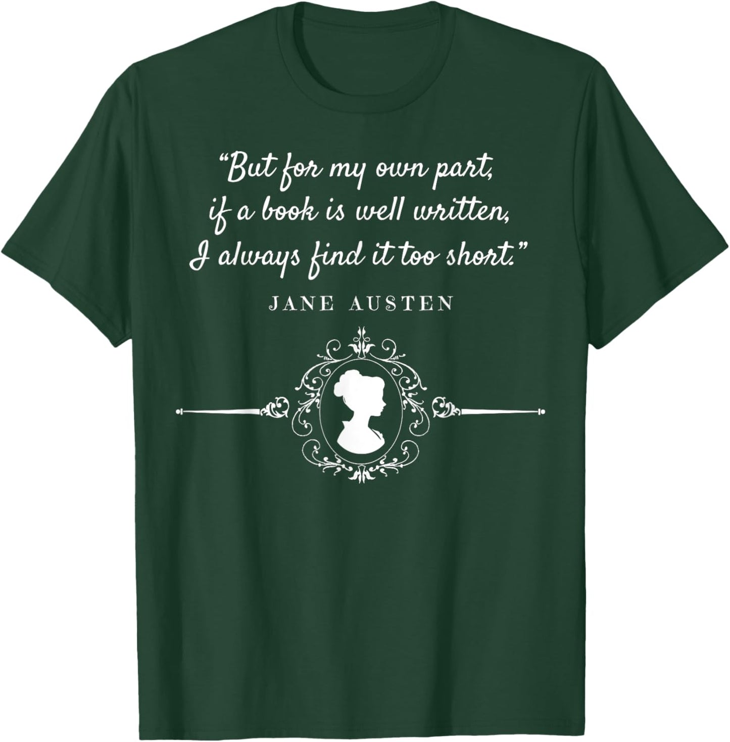 Expectations Literary - Book Club-J Jane Austen - Poet Writer - Mr. Darcy Romantic Quote T-Shirt - T-Shirt | Forest