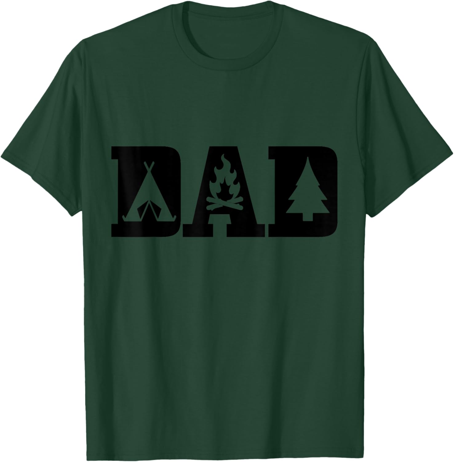 Camping Dad Father's Day Outdoor Bushcraft Camper T-Shirt - T-Shirt | Forest