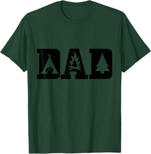 Camping Dad Father's Day Outdoor Bushcraft Camper T-Shirt - T-Shirt | Forest