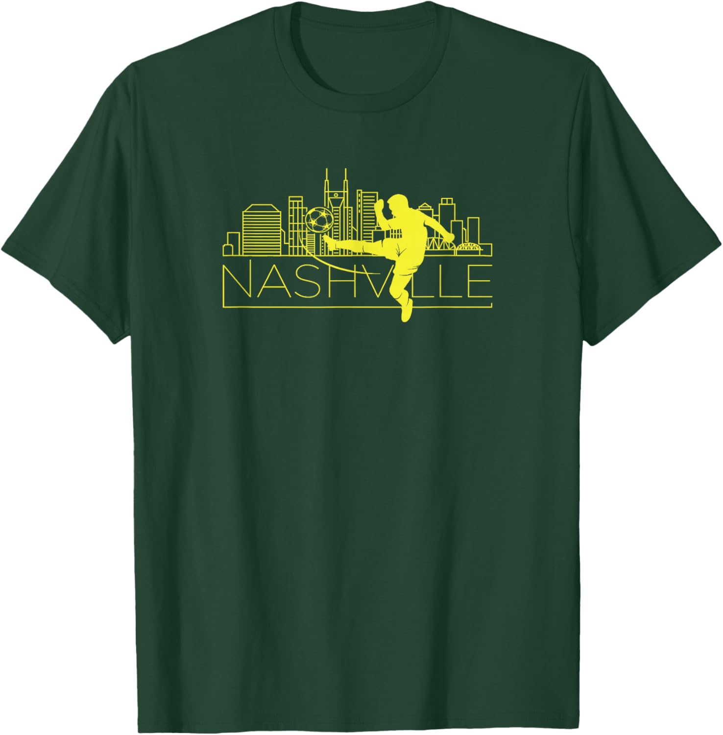 Cheek Creations Nashville Soccer City MLS , Men's Blue Short Sleeve Classic Fit , Small T-Shirt - T-Shirt | Forest
