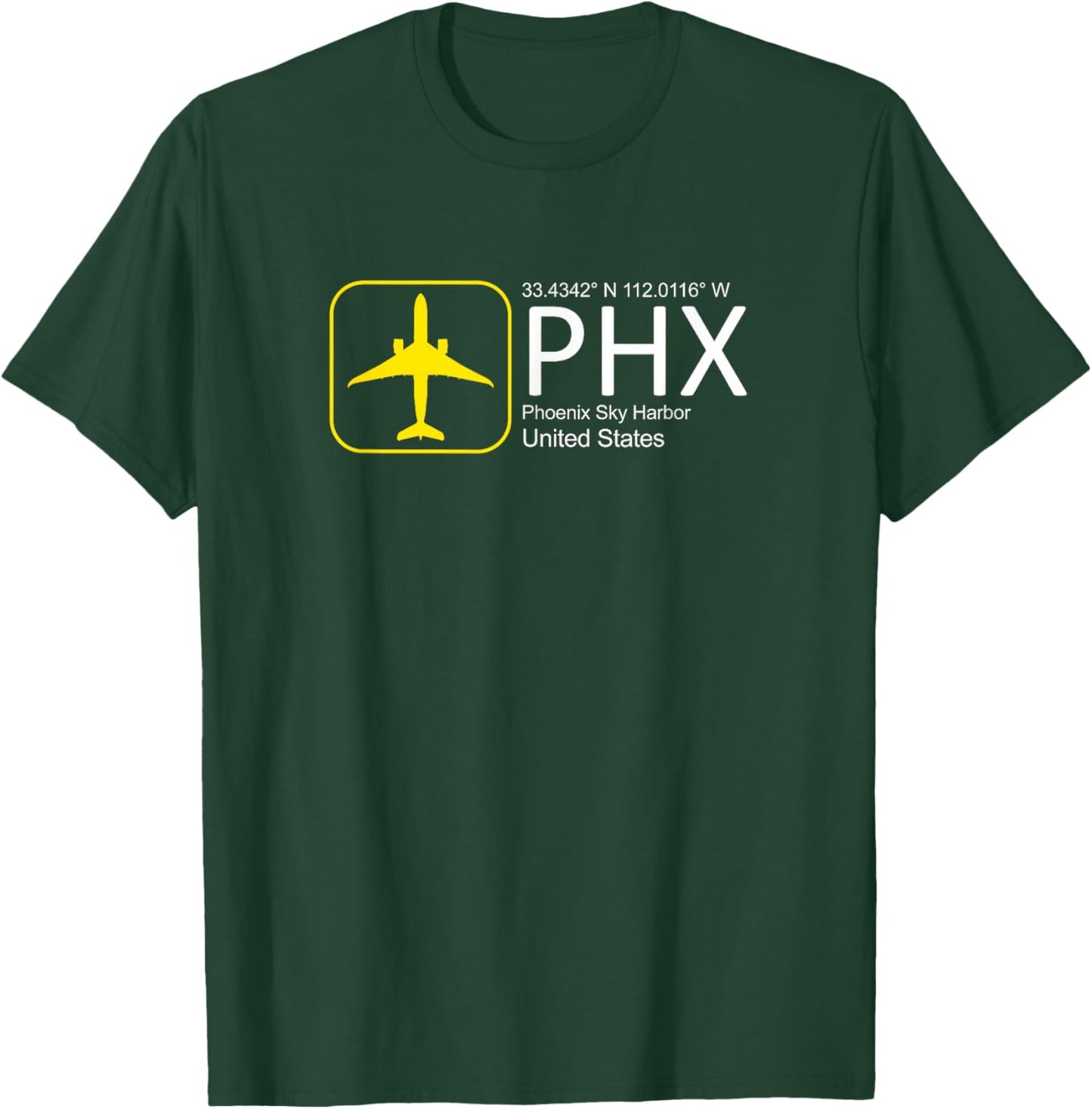 PHX Sky High Phoenix Airport Merch for Aviation Enthusiasts T-Shirt - T-Shirt | Forest