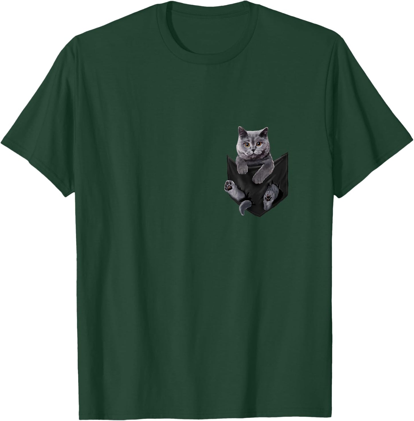 Cat Lover Gifts British Shorthair In Bag T-Shirt - T-Shirt | Forest