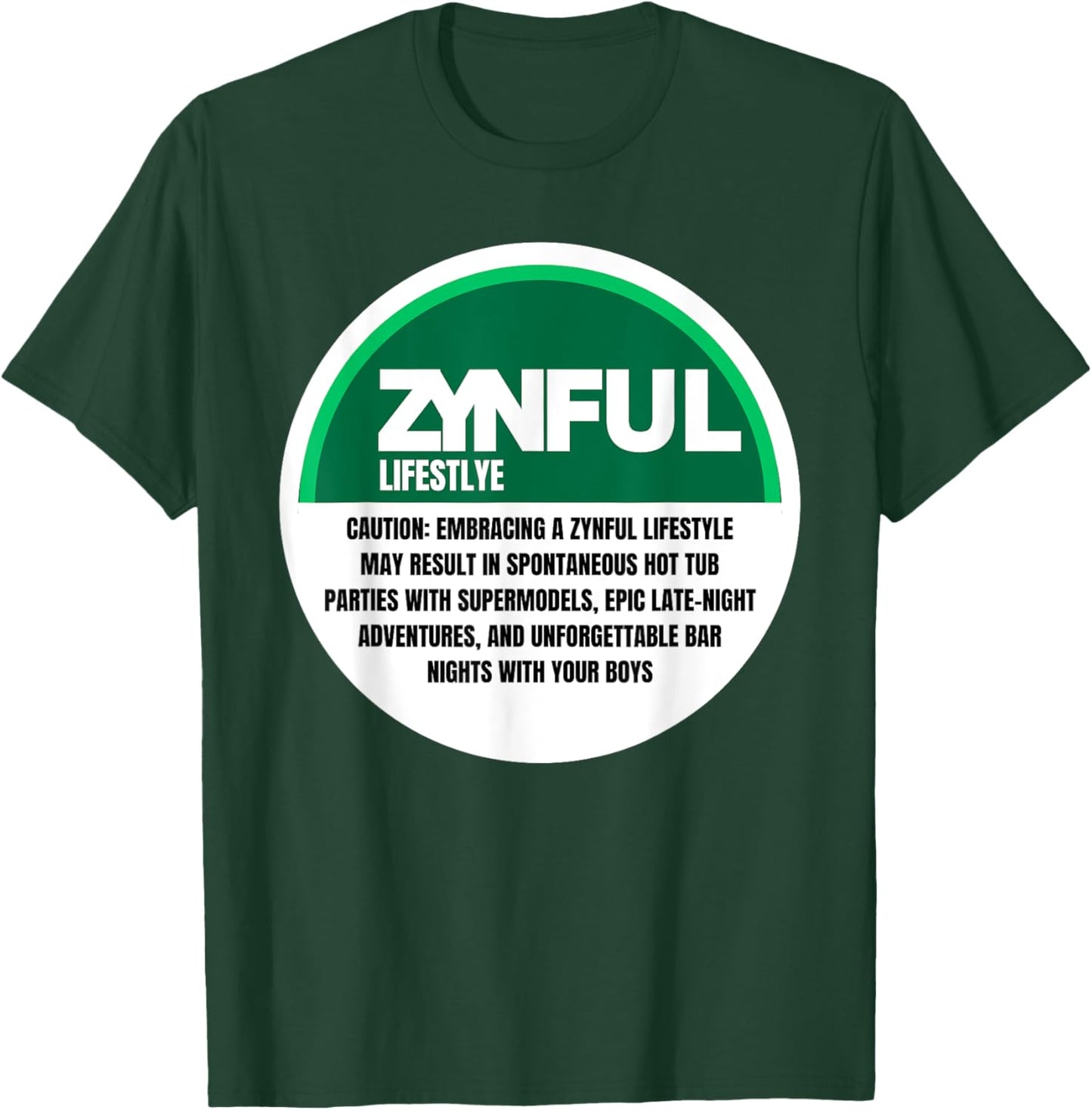 Funny Flavored Nicotine Pouch Sinful Lifestyle Lip Pillow T-Shirt - T-Shirt | Forest