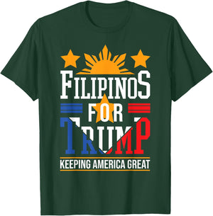 Filipinos For Trump Philippines Keeping America Great T-Shirt - T-Shirt | Forest