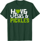 I Love Pickles & Jesus Funny Religious Bible Pickle Lover T-Shirt - T-Shirt | Forest