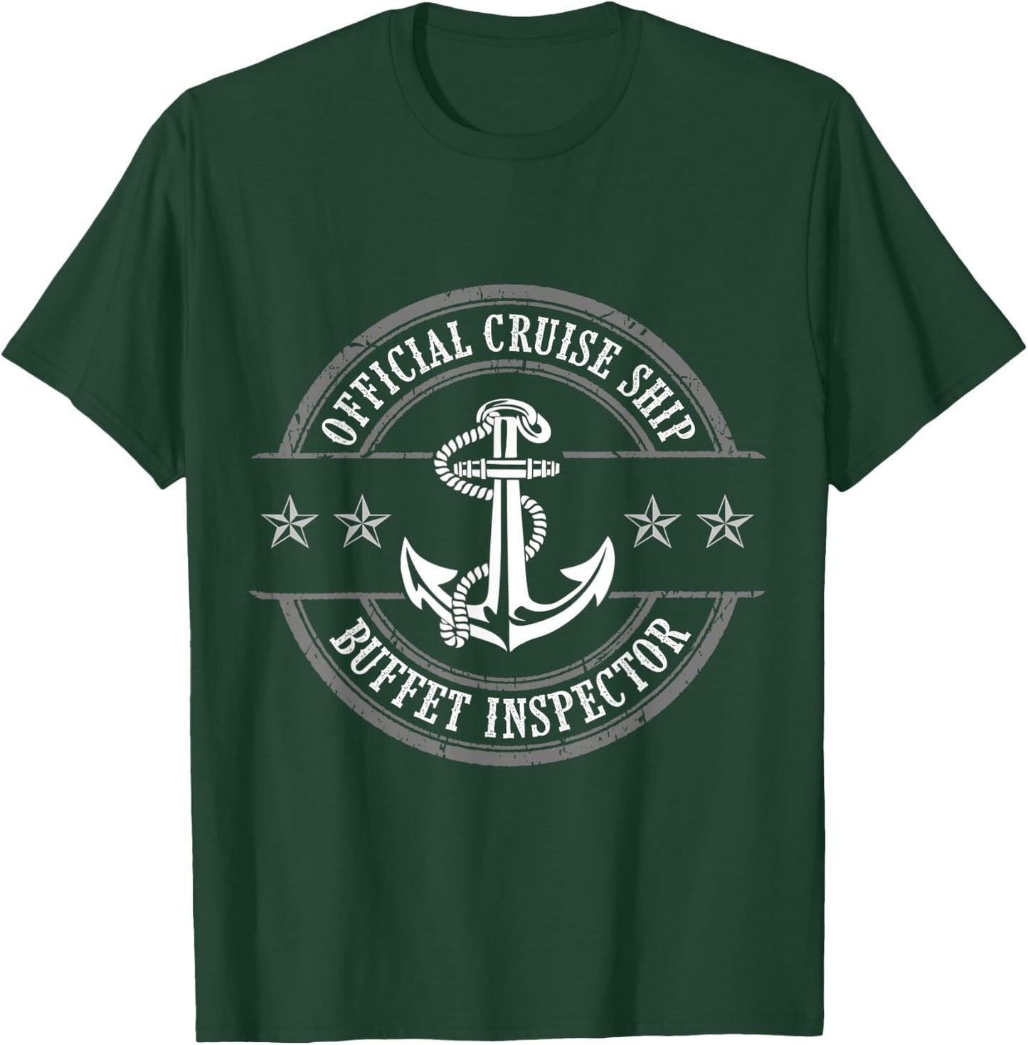 Funny Official Cruise Ship Buffet Inspector Men and Women T-Shirt - T-Shirt | Forest
