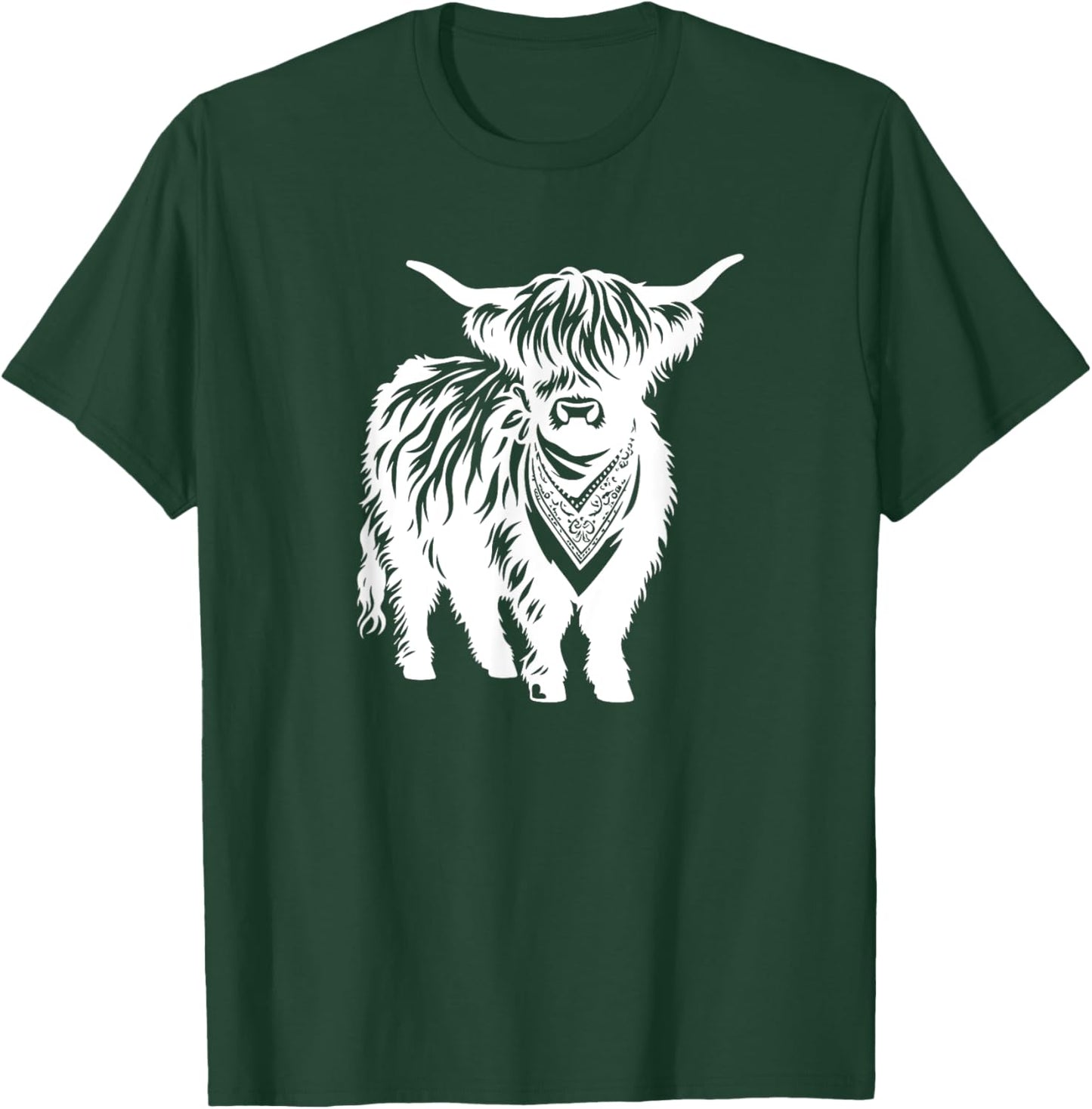 Cute Highland Cow Lover Farmer Men Women Boys Girls Cows T-Shirt - T-Shirt | Forest