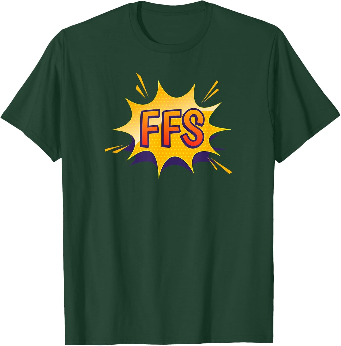 FFS Funny Swearword Pop Art Retro Comic Book Art T-Shirt - T-Shirt | Forest