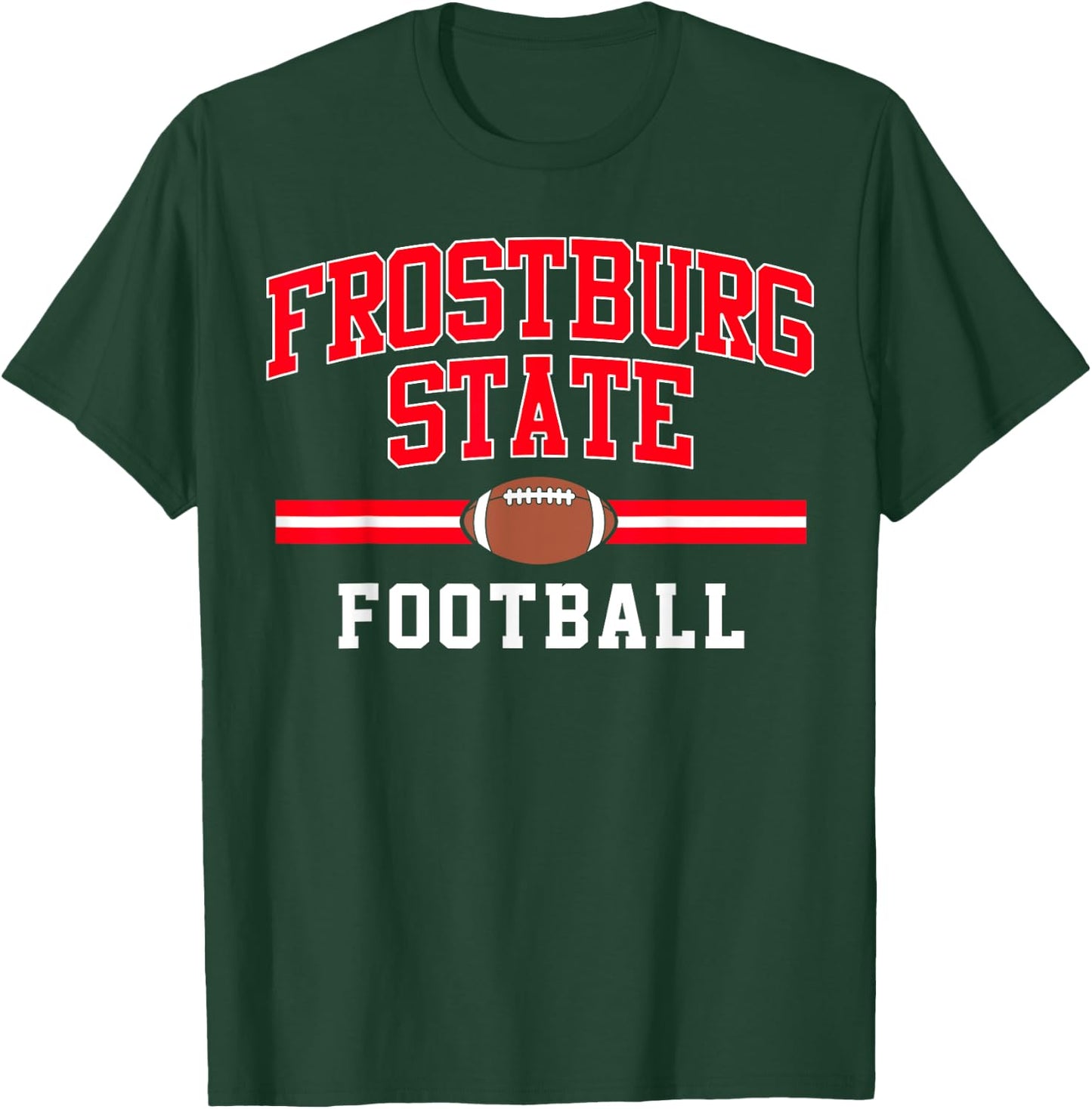 Frostburg State University Football Arch Vintage Design T-Shirt - T-Shirt | Forest
