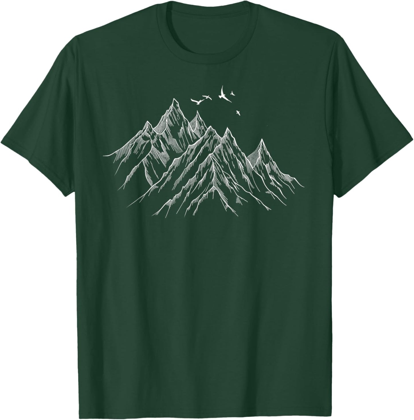 Strong Mountain Graphic Showcases Your Passion for , Black, S T-Shirt - T-Shirt | Forest