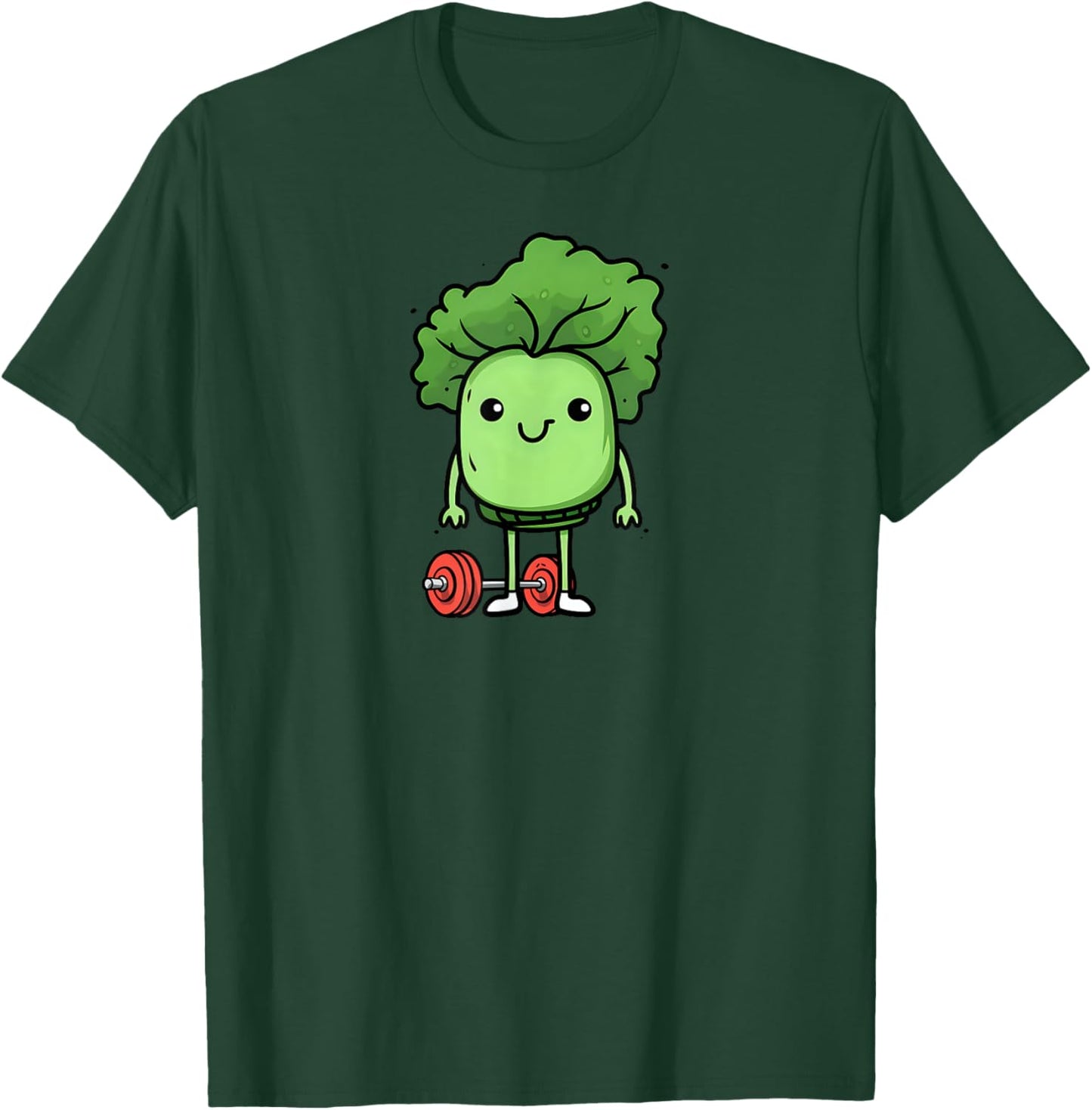 Kale As A Bodybuilder Design Vegan Athlete T-Shirt - T-Shirt | Forest