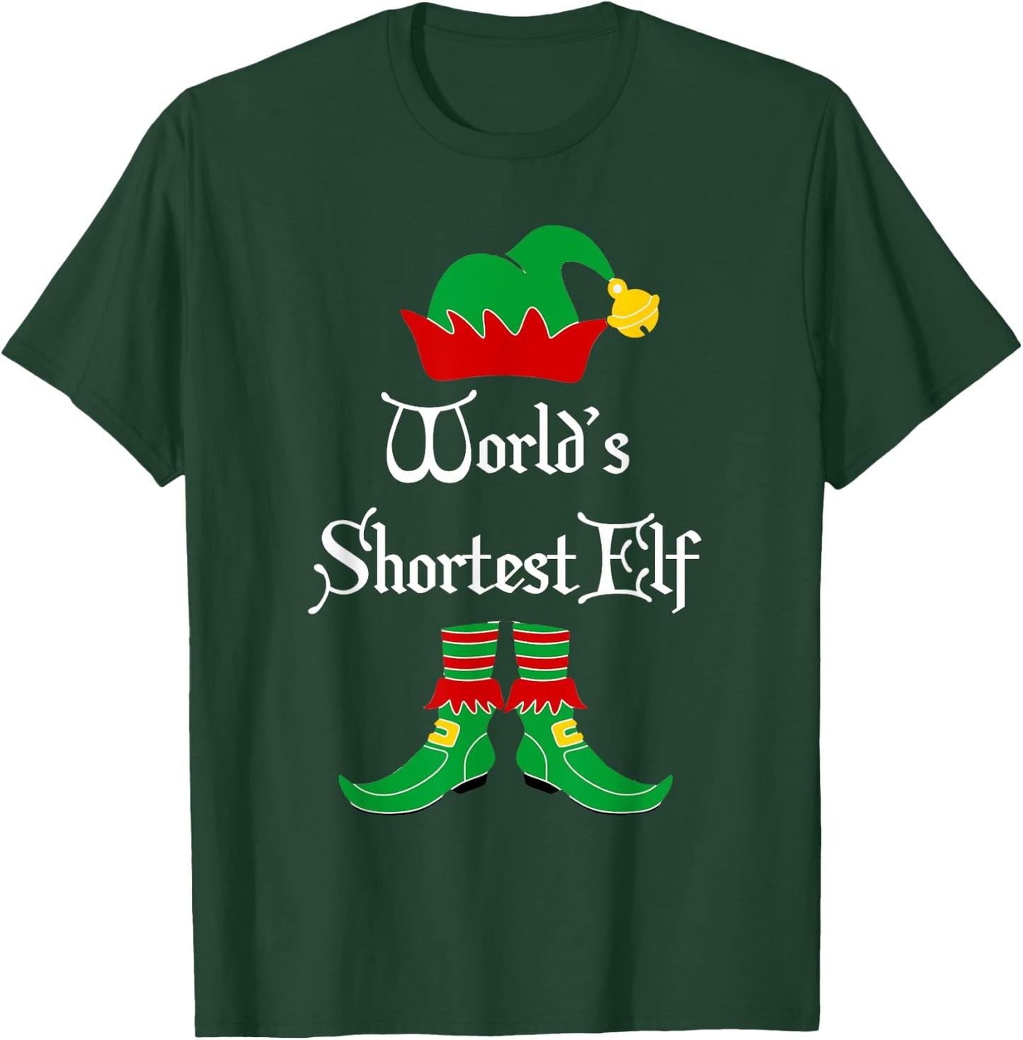 World's Shortest Elf Christmas Elf Shirt Gift T-Shirt - T-Shirt | Forest