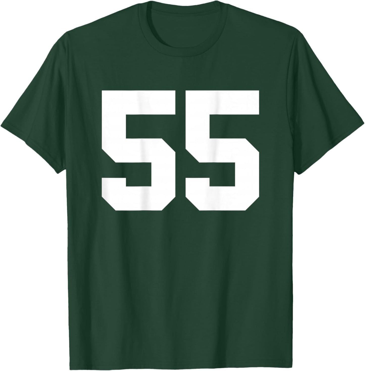 Number 55 (on Back) Sports Team Jersey Number T-Shirt - T-Shirt | Forest