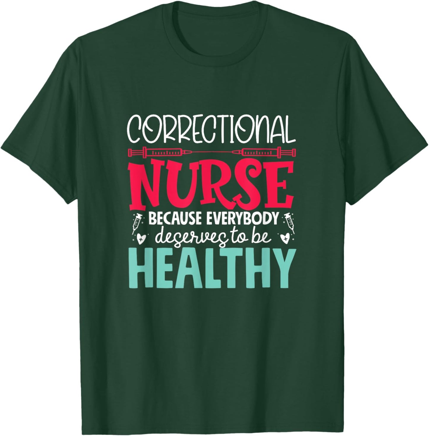 Correctional Nurse - Prison Nursing Design -Adults Black Short Sleeve Small T-Shirt - T-Shirt | Forest