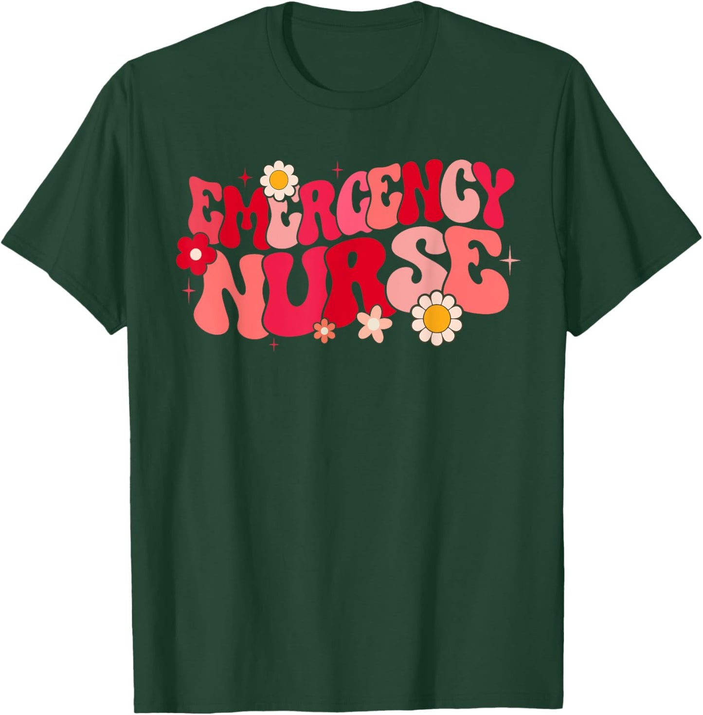 groovy ER Nurse Emergency Nurse School women nursing Room T-Shirt - T-Shirt | Forest