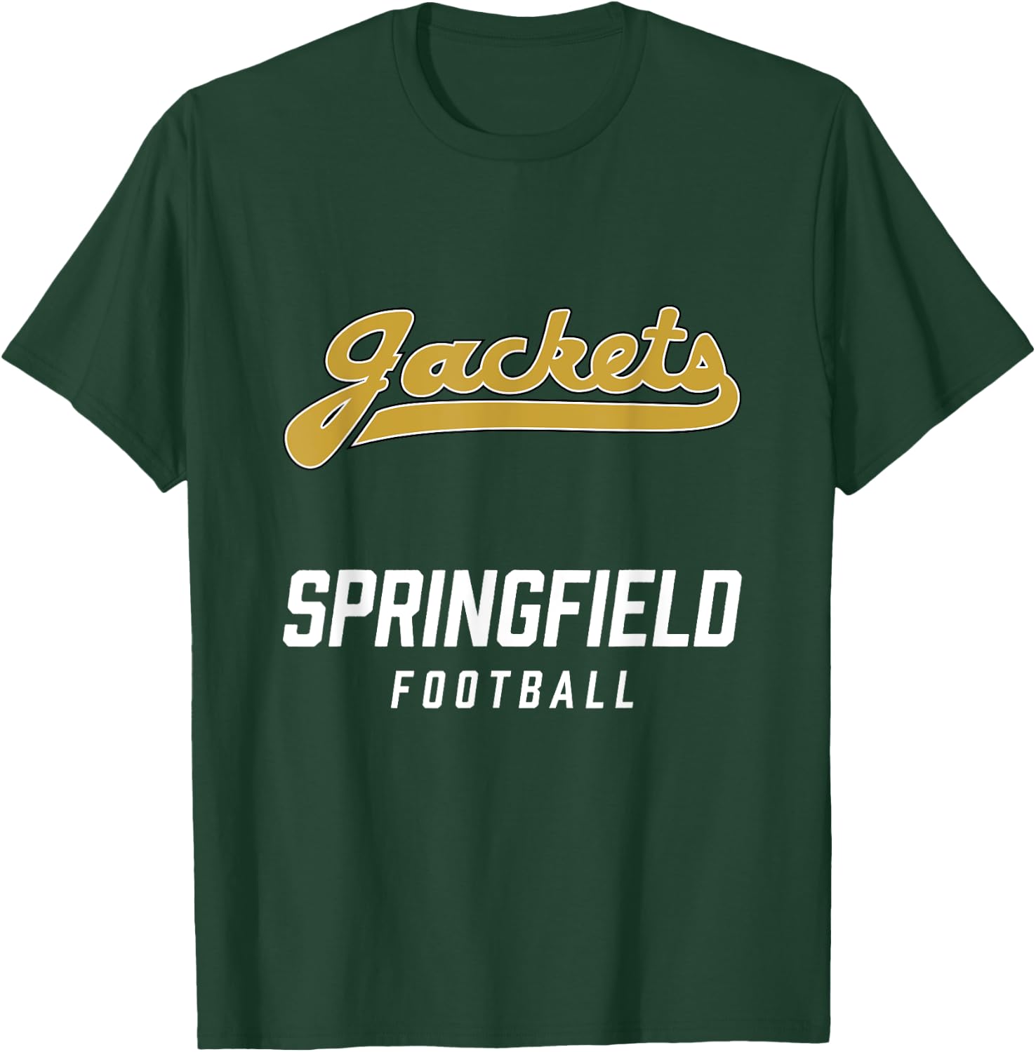 Springfield Yellow Jackets Logo Football Team HS T-Shirt - T-Shirt | Forest