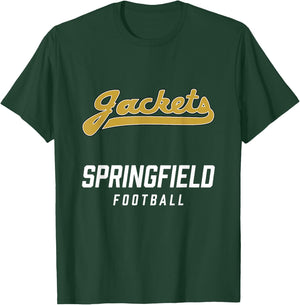 Springfield Yellow Jackets Logo Football Team HS T-Shirt - T-Shirt | Forest