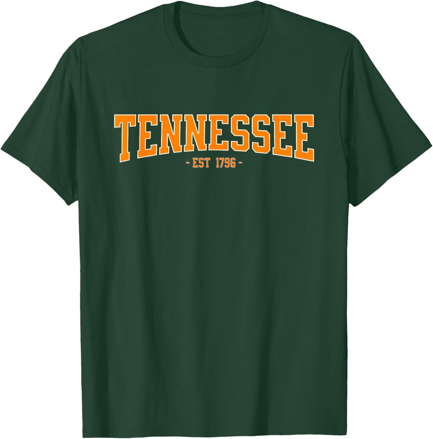 Vintage Tennessee Apparel , Women, and Kids Classic TN Orange Print Retro Varsity Vintage Tennessee T-Shirt - T-Shirt | Forest