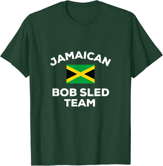 Jamaican Jamaica Bobsled Team Flag Funny Country Gift T-Shirt - T-Shirt | Forest