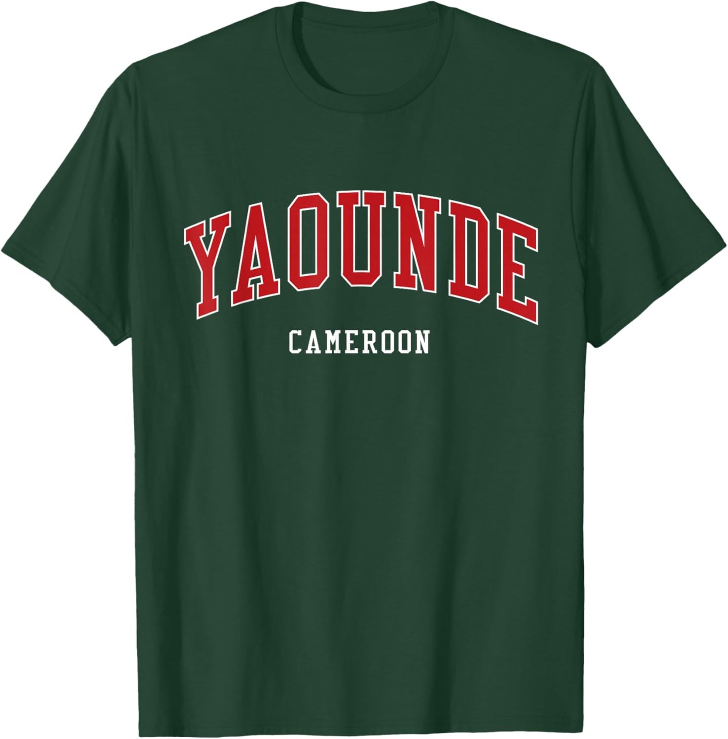 Yaoundé Cameroon College University Style , Black, S T-Shirt - T-Shirt | Forest