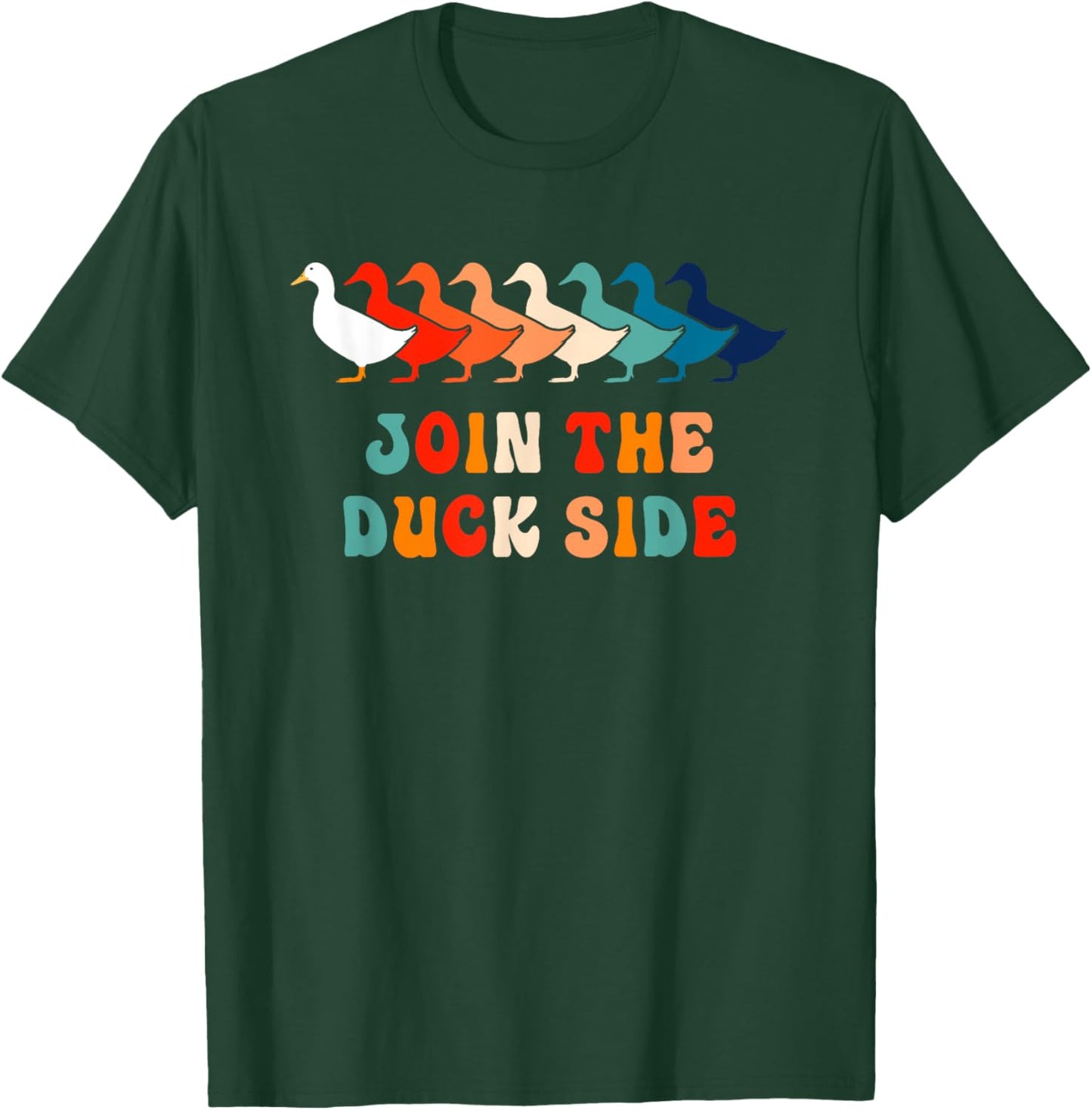 Vintage Ducky Retro Duck Pun 70s 80s Funny Duck T-Shirt - T-Shirt | Forest