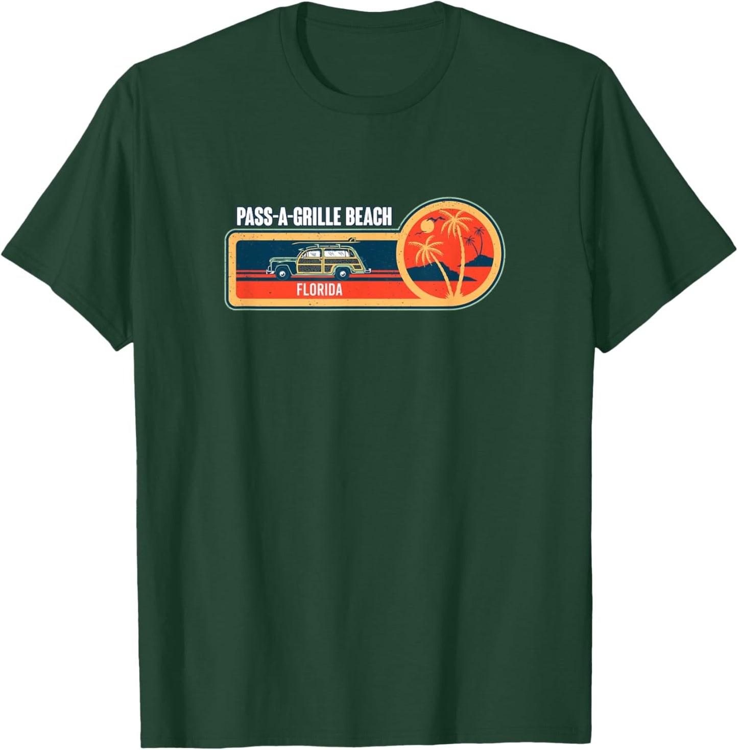 Pass-a-Grille Beach Souvenir - Florida Reminder Men Women T-Shirt - T-Shirt | Forest