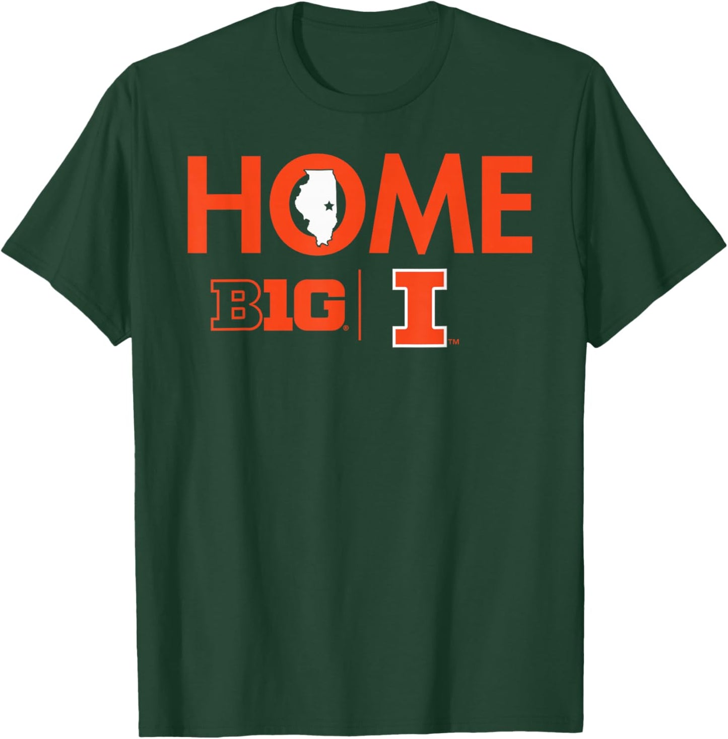 Illinois Fighting Illini Big 10 Home Officially Licensed T-Shirt - T-Shirt | Forest
