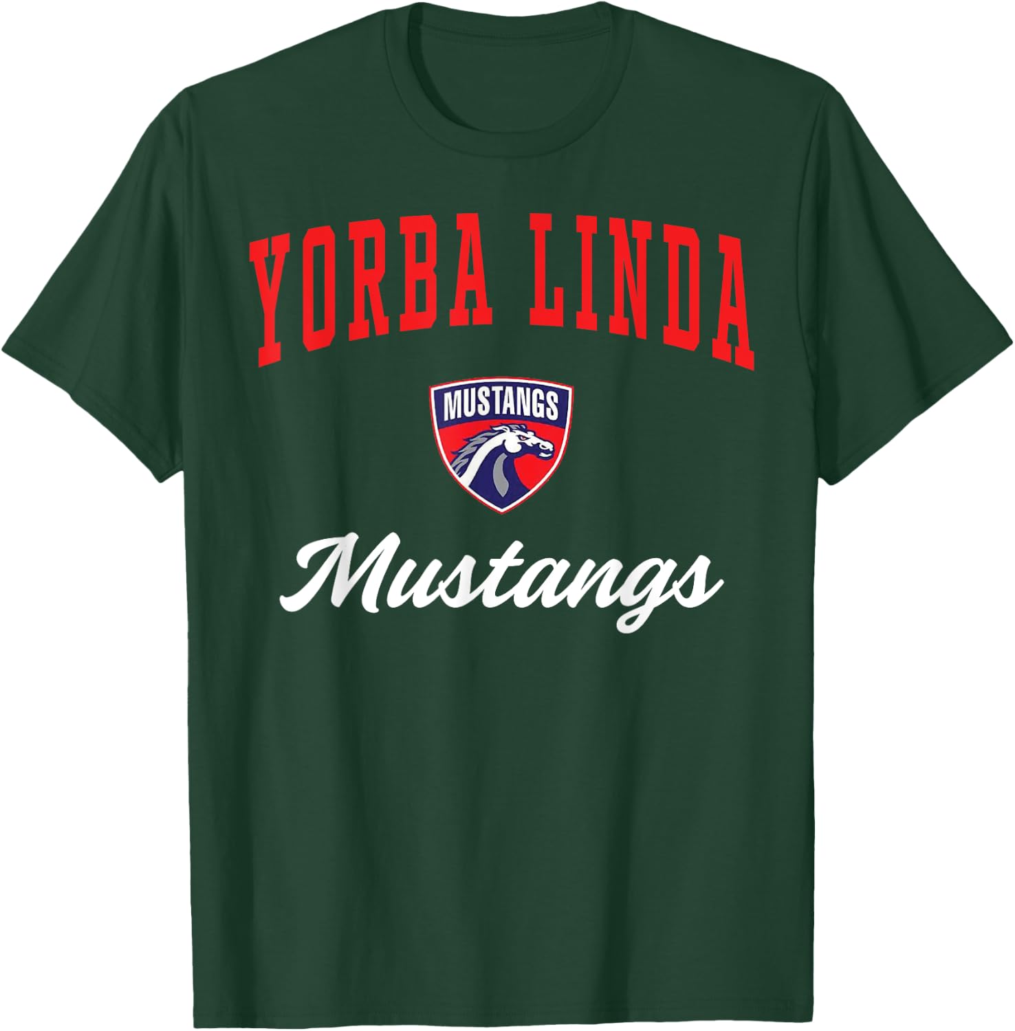 Yorba Linda High School Mustangs C3 T-Shirt - T-Shirt | Forest