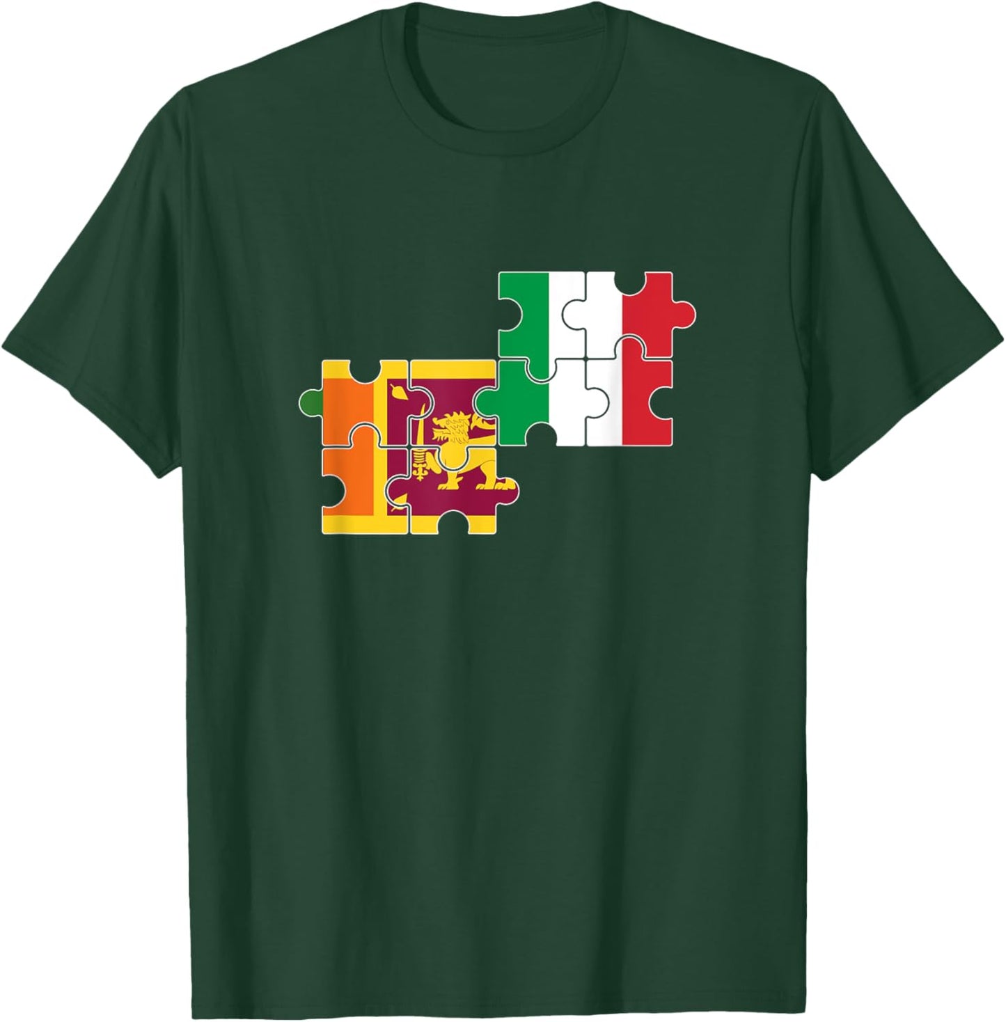 Sri Lanka Italy Flag Italian Sri Lankan T-Shirt - T-Shirt | Forest