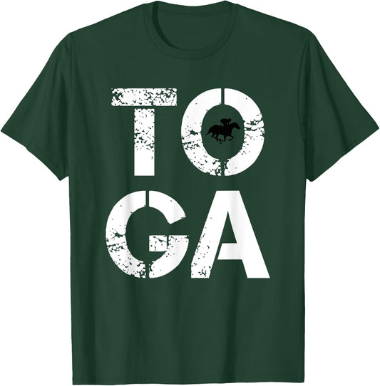 Toga Saratoga Springs Upstate New York Horse Racing T-Shirt - T-Shirt | Forest