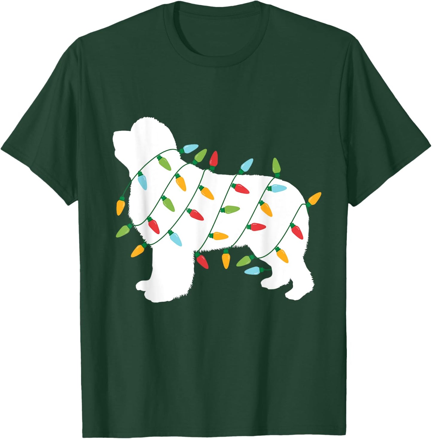 Christmas Lights Newfoundland T Shirt Gifts for Dog Lovers T-Shirt - T-Shirt | Forest