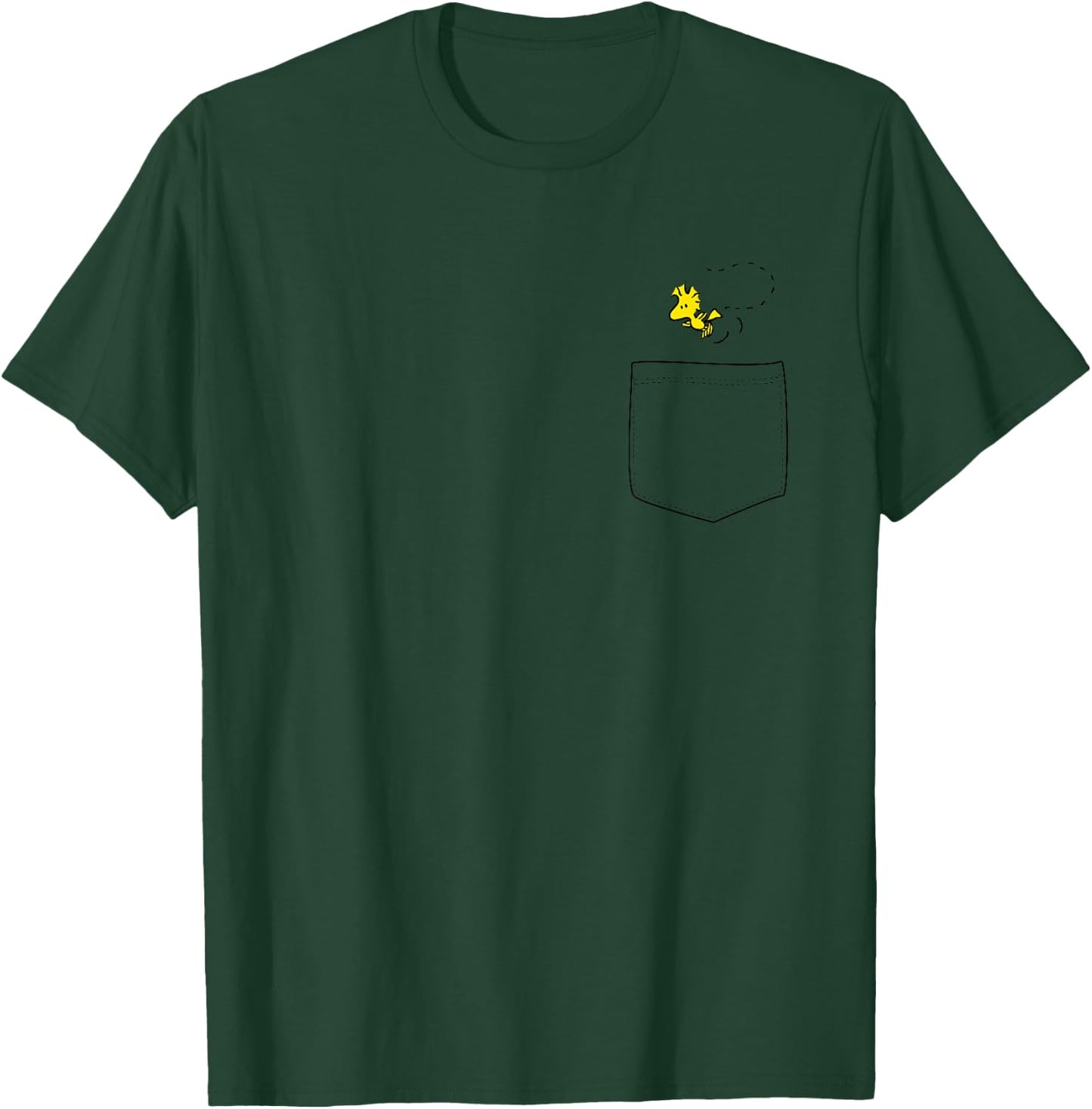Peanuts Woodstock Faux Pocket Small T-Shirt - T-Shirt | Forest