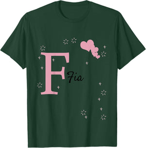 Kids Fia Clothing with Name Girl Personalised Gift Pink T-Shirt - T-Shirt | Forest