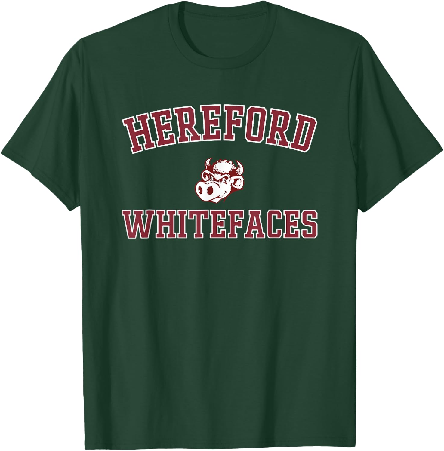 Hereford Whitefaces Logo Varsity HS T-Shirt - T-Shirt | Forest